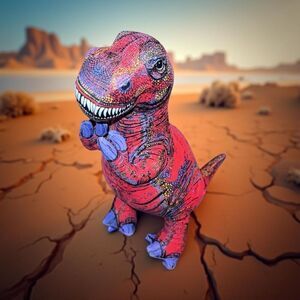 Vintage 1992 Applause Dinosaur Giants Tyrannosaurus T Rex 14" Stands Alone